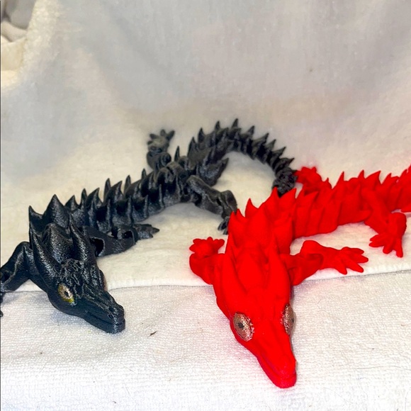 Other - Black and Red Dragon Figurines